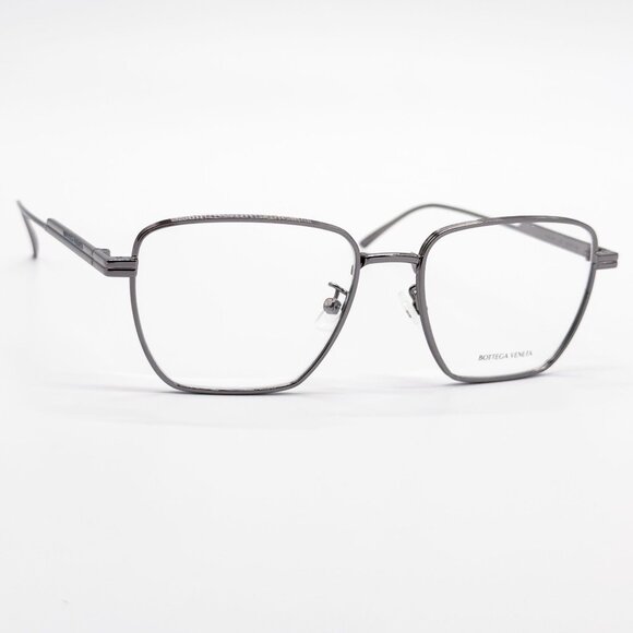 NEW BOTTEGA VENETA EYEGLASSES BV1015O 003 SILVER UNISEX EYEWEAR BOTTEGA VENETA - Picture 1 of 10